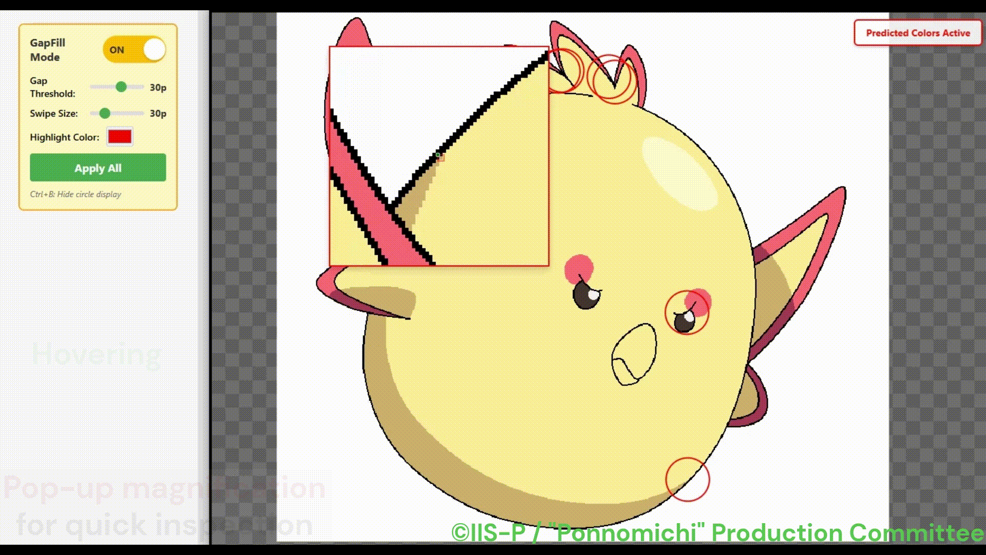 In-Circle Color-pick for Correcting AI Suggested Colors